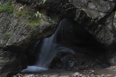 Scenic view of waterfall