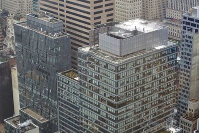 Low angle view of buildings in city