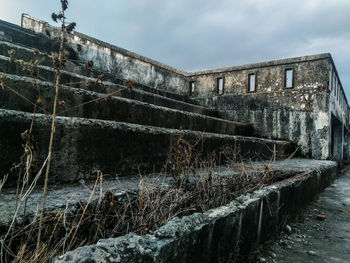 Abandoned building against sky