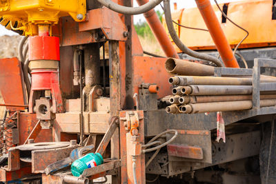 Close-up of machine part