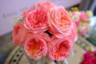 Close-up of rose bouquet