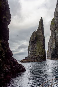 Rock formations in sea