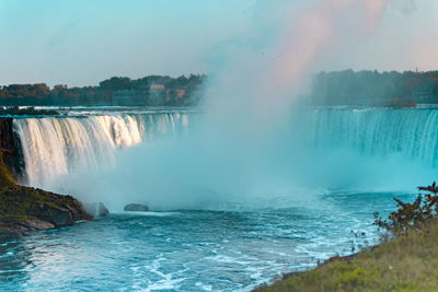 Scenic view of waterfall