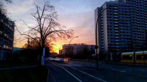 View of road passing through city