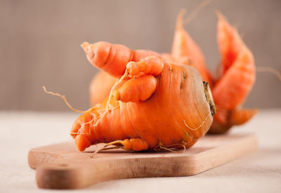 Close-up of pumpkin on table