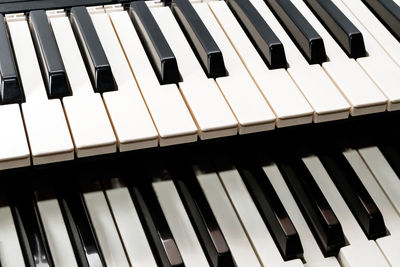 Close-up of piano