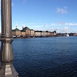 Buildings in distance with waterfront