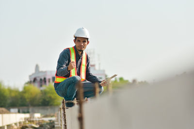 Man working at construction site