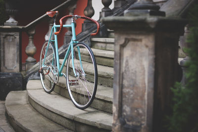 Bicycle parked on footpath