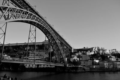 Low angle view of bridge over river