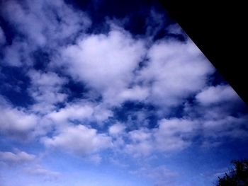 Low angle view of cloudy sky