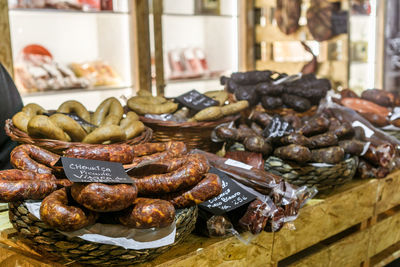 Close-up of food for sale at market stall