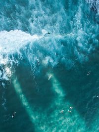 High angle view of sea