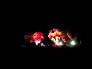 View of illuminated lights at night