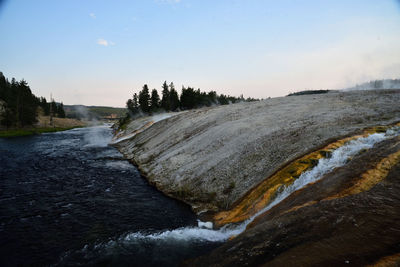 Scenic view of river against sky