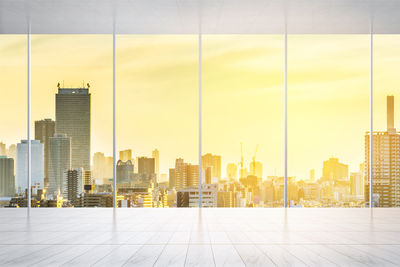 Modern buildings in city against sky