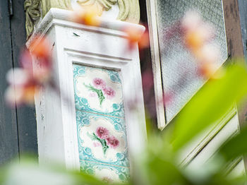 Close-up of glass window