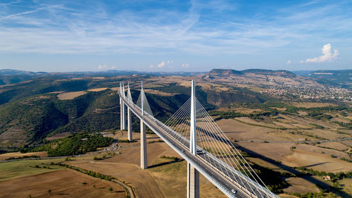 Aerial view of millau viaduct