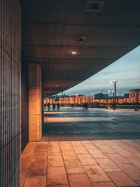 Interior of illuminated building