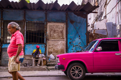 Woman working in building