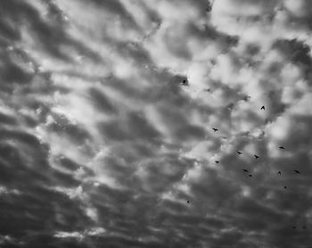 Low angle view of cloudy sky