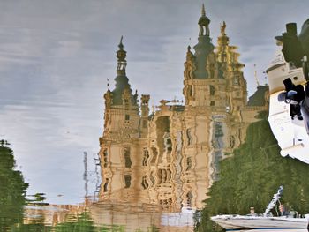 Mirror image of castle in the water