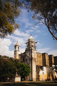 Low angle view of church against sky