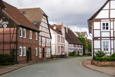Quiet street in rural village. 