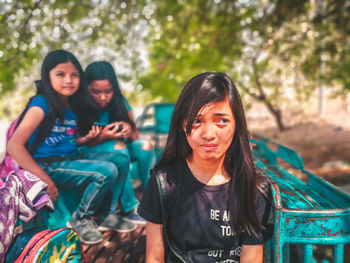 Portrait of smiling girl