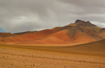 Scenic view of desert against sky