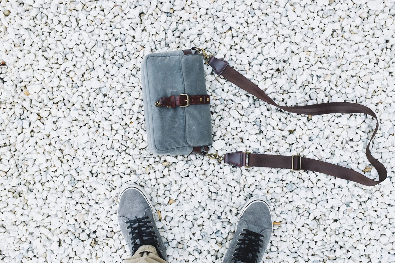 low section, personal perspective, person, shoe, directly above, standing, street, high angle view, human foot, dirt, outdoors, day