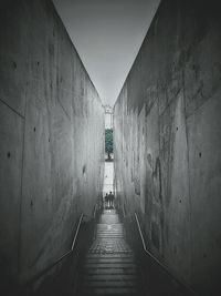 Narrow alley along buildings