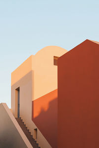 Low angle view of building against clear sky