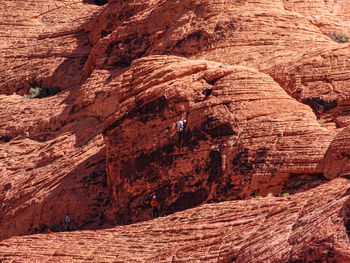 Aerial view of rock formations