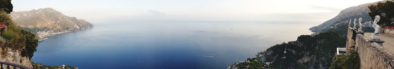 High angle view of sea against sky