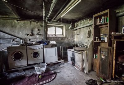 Interior of abandoned building