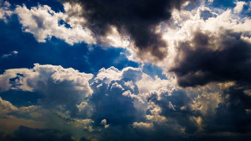 Low angle view of clouds in sky