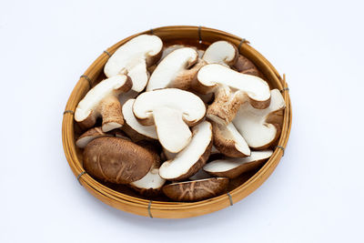 High angle view of mushrooms