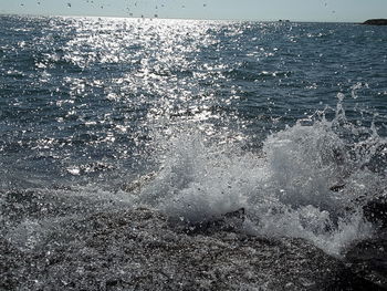 Scenic view of sea waves