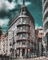 Low angle view of buildings against sky