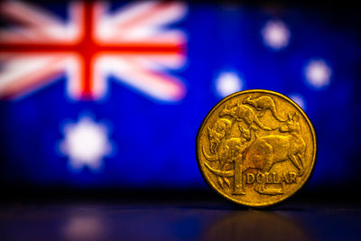 Close-up of coins