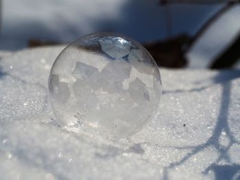 Close-up of crystal ball