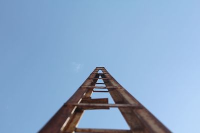 Low angle view of built structure against clear blue sky