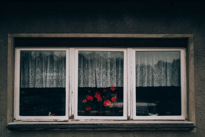 Closed window of house