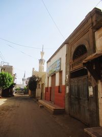 Buildings against clear sky in city