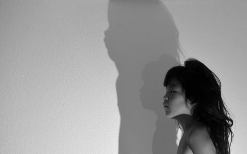 Young woman looking away