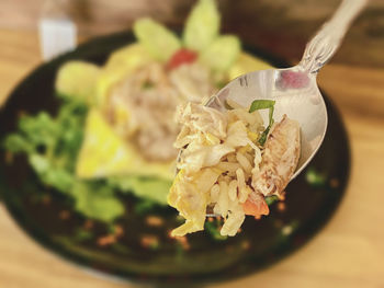 Close-up of food in plate