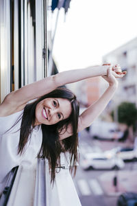 Portrait of a smiling young woman