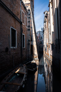 Canal amidst buildings in city