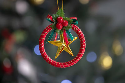 Close-up of christmas decoration